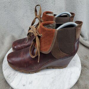 Merrell Shoes Womens Size 6.5 Brown Leather Cinnamon Smooth Boots  *Read*